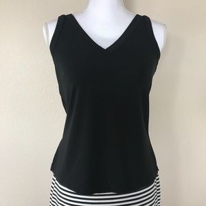 Talbots V Neck Black Tank Size PS